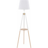 TK Lighting Vaio stojaca lampa 1x15 W biela-drevo 698