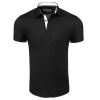 CARISMA košeľa pánska 9102 krátky rukáv slim fit M Černá