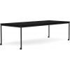 Stôl na kolieskach Base laminovaný ABS nohy čierne 110 x 250 cm čierny