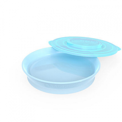 Twistshake Dělený talíř 6+m Modrá