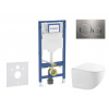 GEBERIT - Duofix Set předstěnové instalace, kompaktního klozetu Gaia a sedátka softclose, tlačítko Sigma20, nerez SANI11CA6104B