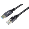 PremiumCord Ethernetový kabel USB3.2 -> LAN RJ45 10/100/1000 MBIT 1m kunet1