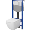 Cersanit CERSANIT Podomietková súprava AQUA 50 MECH QF misa ZEN PRO SQUARE, duroplastové sedadlo S701-886