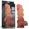10,5'' dvojvrstvový platinový silikónový penis s lanom