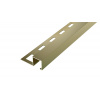 SP8 ukončovacia lišta Q ACARA, štvorcová, pravidelná, hliník elox titán , 12,5 mm, 2,5 m