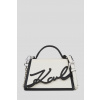 Kožená kabelka Karl Lagerfeld K/SIGNATURE A1W30224 biela ONE SIZE