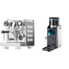Rocket Espresso Appartamento, white + Rancilio Rocky Doserless