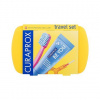 Curaprox Travel Set zubná kefka + CPS medzizubné kefky 2 ks + zubná pasta 10 ml darčeková sada, žltý