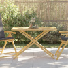 vidaXL Skladací záhradný stôl 110x55x75 cm bambus - Hnedá - 140399-86817