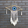 Ochranný Lapač Snov - Stredný - Macramé - Modrá / Biela / Čierna Varianta: Stredný - Macramé