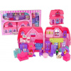 Leantoys Villa Cottage set s osvetlením Ružový plast