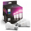 Philips Hue Bluetooth LED White and Color Ambiance set 3ks žiaroviek E27 A60 3x6,5W 3x800lm 2000-6500K RGB biele stmievateľné