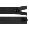 Zips vodeodolný No 5 dĺžka 80 cm špirálový matný 2 jazdce / dvojcestný čierna 1ks