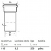 Vnitřní kanalizační PVC trubka Wavin, O 110 mm, 0,25m