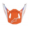 Šilt pre prilby SUPERTECH S-M8 CONTACT, ALPINESTARS (oranžová/biela matná)