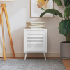 vidaXL Lamelové dvierka na skrinku, biele 39,5x39,4 cm, borovica - Biela - 108773-187609