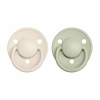 BIBS De Lux cumlíky z prírodného kaučuku 2ks - veľkosť 1 - Ivory / Sage