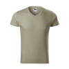 Tričko pánske MALFINI® Slim Fit V-neck 146 svetlá khaki veľ. L