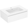 Mexen Orio, kúpeľňová skrinka 70 cm s umývadlom Otis, 1 zásuvka, biela matná, 91A10-07023-1-BF01-W18M01