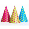 PartyDeco Párty čiapočky farebné s bodkami 6ks 16cm