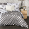 4home Bavlnené obliečky Sivá bodka, 140 x 200 cm, 70 x 90 cm, 140 x 200 cm, 70 x 90 cm
