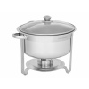 Chafing kulatý se skleněným víkem 7,5 l | TECHNICA, Silver Line inox