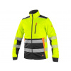 Bunda CXS BENSON, výstražná, softshell, žlto-čierna Velikost: M