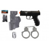 Teddies Vojenská sada - 4 ks - pistole na setrvačník s doplňky