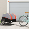 Vozík za bicykel, čierno oranžový 45 kg, železo-ForU-94131