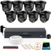 SADA 8 čiernych IP kamier Dahua 8mpx IPC-HDW2849TM-S-IL-BLACK + HDD 1TB