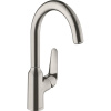 HANSGROHE Focus M42 páková drezová batéria, 1jet, výška výtoku 223 mm, vzhľad nerezovej ocele, 71802800