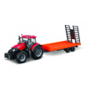 Bburago Farm 10cm Tractor with Trailer - Case IH Optum CVX 300 with Low Loader Trailer