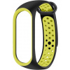 Eternico Sporty na Xiaomi Mi band 5/6/7 solid black and yellow APW-XMI7SP-SBY