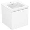 Mexen Orio, kúpeľňová skrinka 45 cm s umývadlom Otis, 1 zásuvka, biela matná, 91A10-04547-1-BF01-W18M01