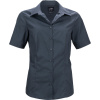 James & Nicholson Košile JN 643, popelínová, business, krátký rukáv, dámská COT02064302501-carbon S Carbon