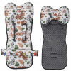 Podložka/vankúš do kočíka Cotton Animals Forest+Graphite Minky VYPR