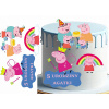 CUKROVÁ TLAČ NA TORT Prasiatko Peppa S MENOM A VEKOM