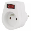 Emos Adaptér P0027 10A 230V 2P+Z so spínačom IP20 biely