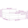vidaXL Box Spring Bed s matracom a LED svetlom svetlosivá super king kordurová tkanina - Grey - 271810-288495