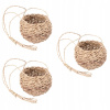 Kôš, košík - 3ks Mini Storage Basket Hemp Cord Twisted Hemp St. (3 kusy mini košík uklada Bobbon)