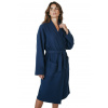 dámsky tmavě modrý nadměrný froté župan