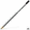 Ceruzka s gumou na gumovanie Faber-Castell Grip 2001 Ekologický Sivá B (12 ks)