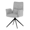 Autronic, Jedálenská stolička, otočná, sivá, látka, DCH-D1328 SIL2