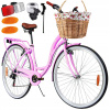 Mestsky bicykel - Dámske mestské bicykle 28 Damka Light Shimano Basket (Dámske mestské bicykle 28 Damka Light Shimano Basket)
