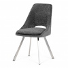 Autronic Židle jídelní, šedá látka, kovové nohy, broušená nerez. DCL-W1174 GREY2