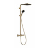Hansgrohe Pulsify S Puro Sprchový set s termostatom, priemer 26 cm, 3 prúdy, kefovaný bronz 24237140-HG