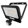 LED reflektor GLARO s pohybovým čidlom, 30 W, čierny, IP54, 3000 lm, neutrálna biela