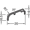 GUTMANN křídlová okapnice FP 6257 hliník 20mm stříbrný elox (EV1 ) délka 3m