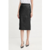Kožená sukňa Armani Exchange XW001239.AF16212 čierna 34