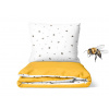 Bavlnené obliečky Včielky - duo - medové žlté Veľkosť: 140 x 200 + 70 x 90
